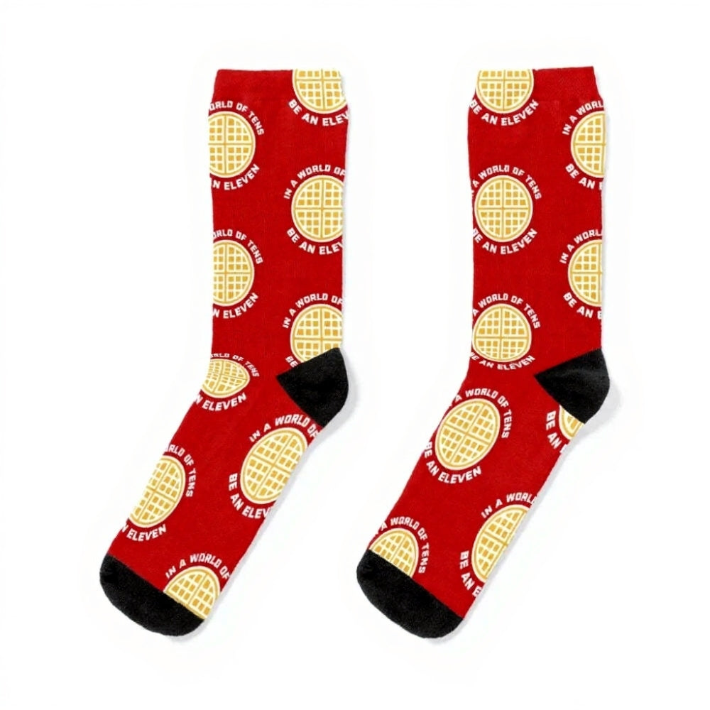 Chaussettes Stranger Things gaufres rouges Onze – visuel 2