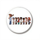 Button 44 mm Stranger Things die Clique im Gänsemarsch