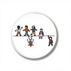 Button 44 mm Stranger Things die Clique und das Monster
