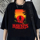 Damen-T-Shirt oversize Stranger Things Hawkins Indiana