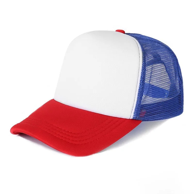 Casquette Stranger Things trucker rouge blanc bleu vu de face