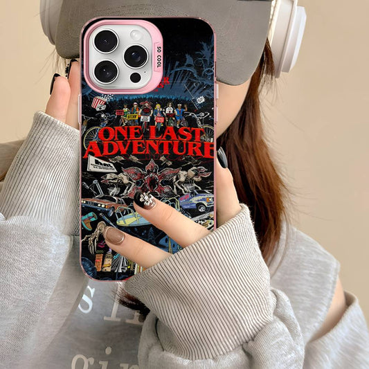 Coque iPhone mate Stranger Things One Last Adventure vu de face