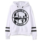 Pullover weiß Stranger Things Welcome to Hawkins kopfüber