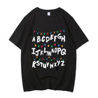 Herren-T-Shirt Stranger Things Alphabetwand Lichterkette