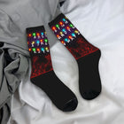 Socken Stranger Things Alphabetwand rot