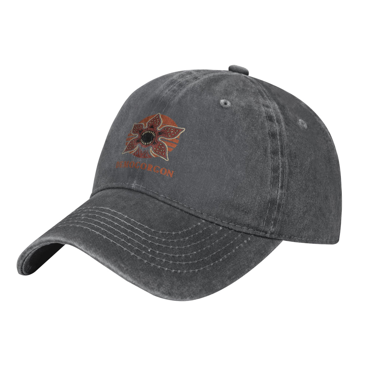 Casquette délavée Stranger Things Demogorgon grunge – coloris Gris foncé