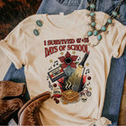 Damen-T-Shirt Stranger Things I Survived Hawkins Mixtape 84