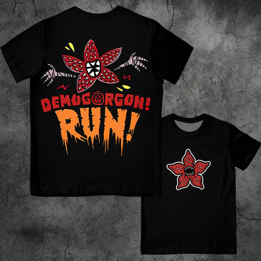 T-shirt homme Stranger Things Demogorgon Run vu de face