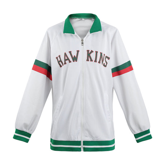 Veste de survêtement Stranger Things Hawkins verte vu de face