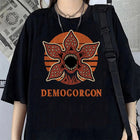 Damen-T-Shirt oversize Stranger Things Demogorgon orange