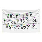 Wandflagge Stranger Things Alphabetwand weiß