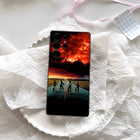 Samsung-Hülle matt Stranger Things Fahrräder unter rotem Himmel