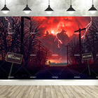 Fotohintergrund Stranger Things Hawkins in der Dämmerung