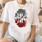 Damen-T-Shirt Stranger Things Wald kopfüber