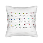 Kissenbezug Stranger Things Alphabet-Lichterkette weiß