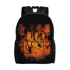 Rucksack Stranger Things umgekehrter Wald orange