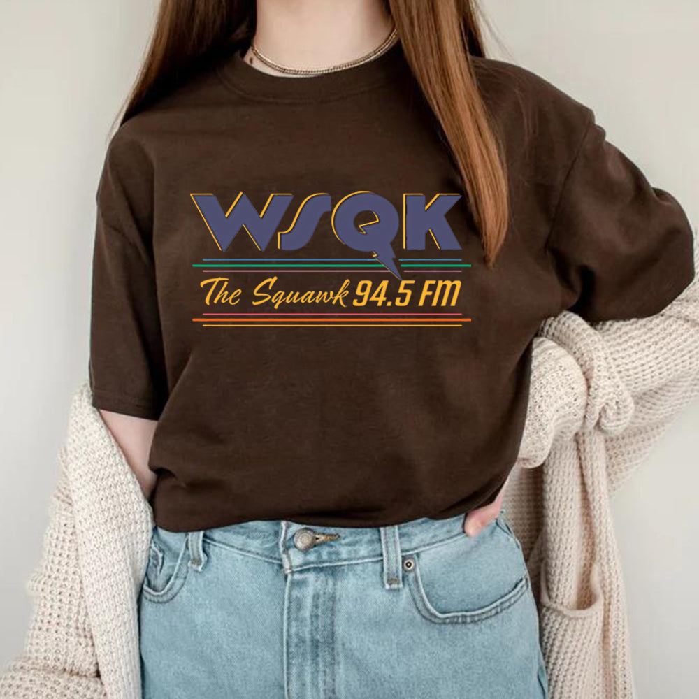 T-shirt homme Stranger Things WSQK The Squawk 94.5 FM – coloris Coffee