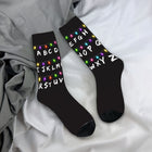 Socken Stranger Things Alphabetwand schwarz