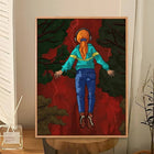 Klebeposter Stranger Things Max über dem roten Wald