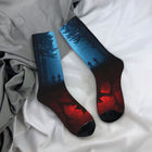 Socken Stranger Things Wald blau und rot