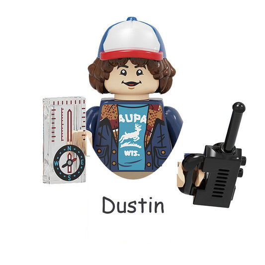 Mini figurine à construire Stranger Things Dustin Henderson vu de face