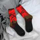 Socken Stranger Things roter Himmel über Hawkins