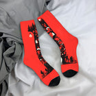 Socken Stranger Things rote Silhouetten