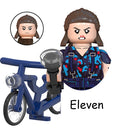 Minifigur zum Bauen Stranger Things Elfi und ihr blaues Fahrrad