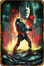 Blechschild Stranger Things Eddie Munson Solo auf dem Dach
