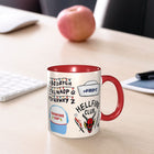 Tasse Stranger Things Sticker Hellfire Club und Thinking Cap