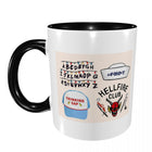 Tasse Stranger Things Alphabetwand und Hellfire Club
