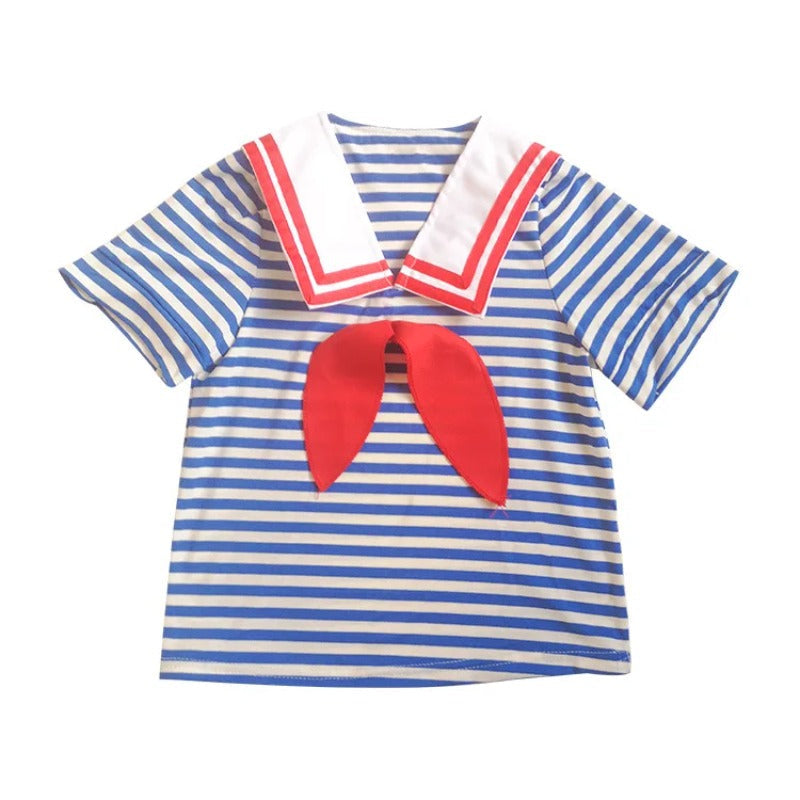 Gestreiftes Oberteil mit Matrosenkragen des Scoops Ahoy Uniforms Stranger Things für Jungen