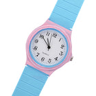 Armbanduhr Stranger Things rosa und blau 80er-Jahre