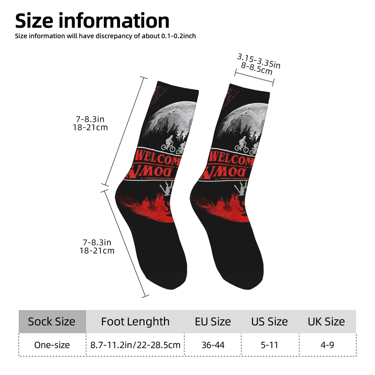 Chaussettes Stranger Things Demogorgon néon – visuel 2