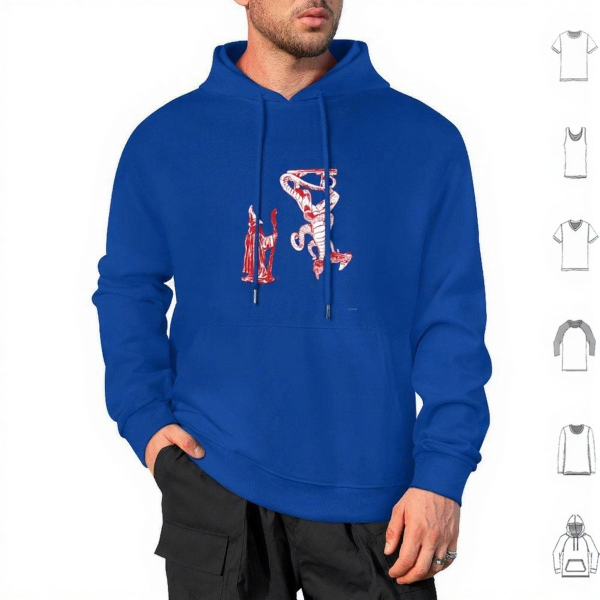 Hoodie Stranger Things croquis du Demogorgon – coloris Bleu
