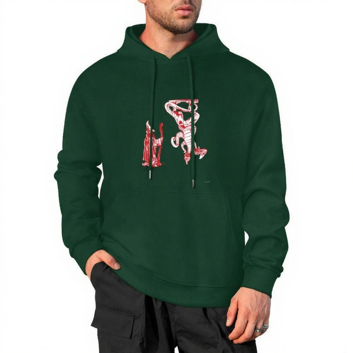 Hoodie Stranger Things croquis du Demogorgon – coloris Vert