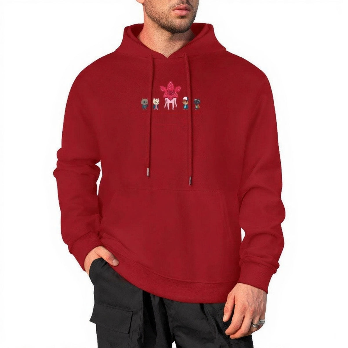 Hoodie Stranger Things Stranger Kittens – coloris Rouge