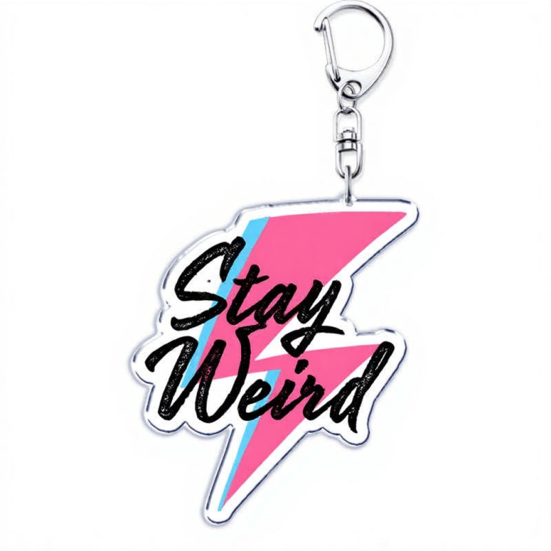 Porte-clés Stranger Things Stay Weird vu de face