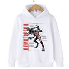 Kinder-Pullover Stranger Things Demogorgon-Skelett weiß