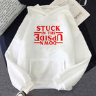Weißer Hoodie Stranger Things Stuck in the Upside Down