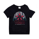 Kinder-T-Shirt schwarz Stranger Things Demogorgon-Jäger