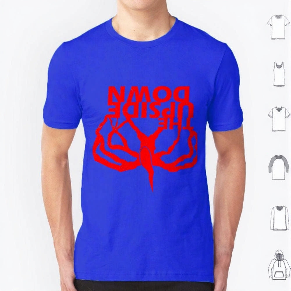T-shirt homme Stranger Things Upside Down miroir – coloris Bleu